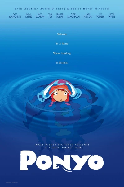 Ponyo på klippan vid havet (2008) Poster